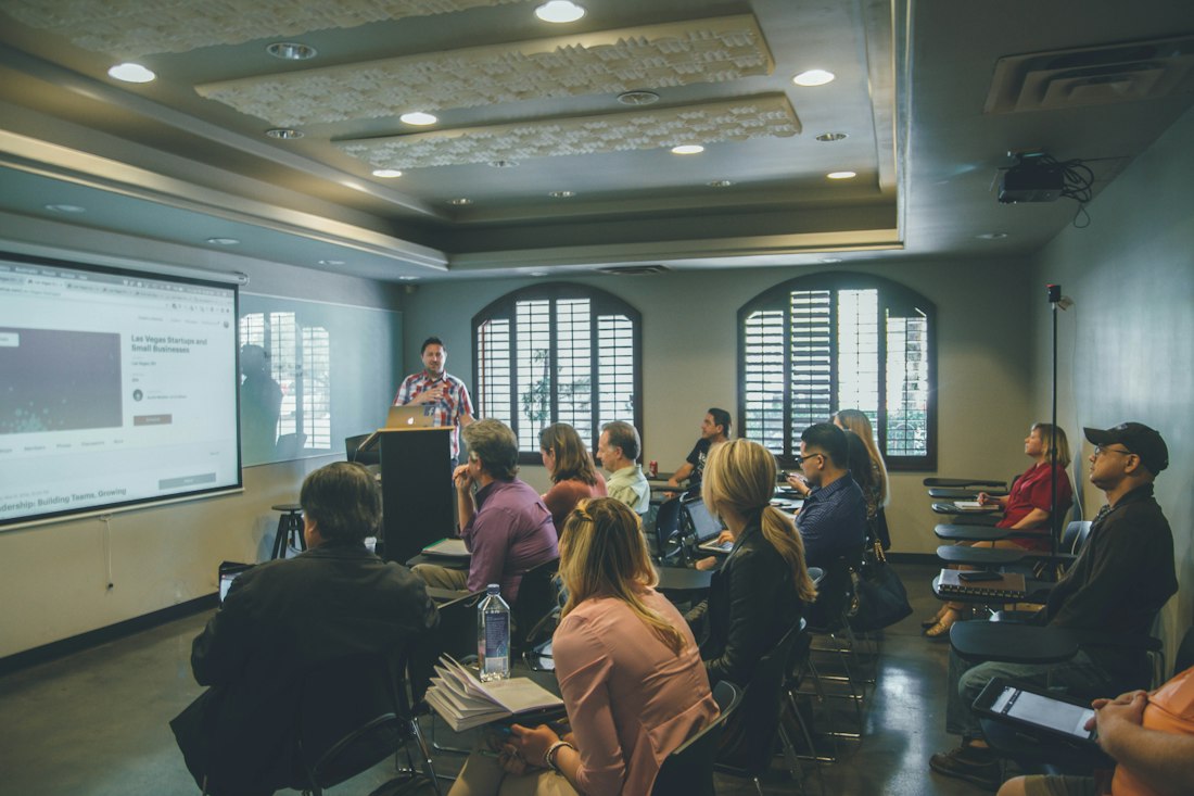 Instructor presenting an interactive learning session